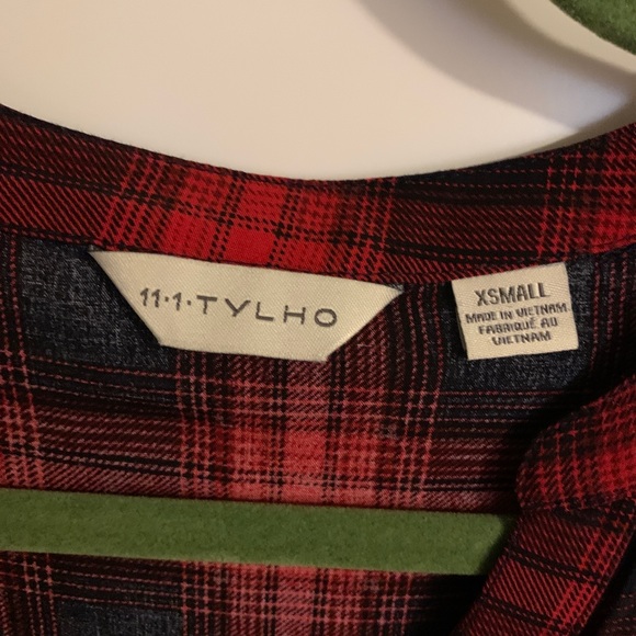 11 1 Tylho Anthropologie Mona plaid babydoll dress - Picture 2 of 3